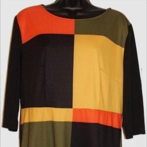 Casual block color full length dress